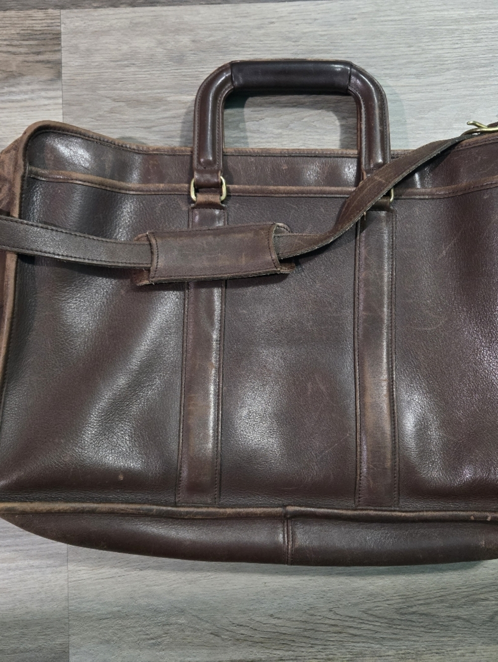 Vintage 1998 Coach Embassy Briefcase 5296 Brown Leather Laptop Bag - Made in USA - Picture 8 of 13